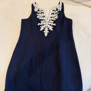 Lilly Pulitzer Navy Textured Dress